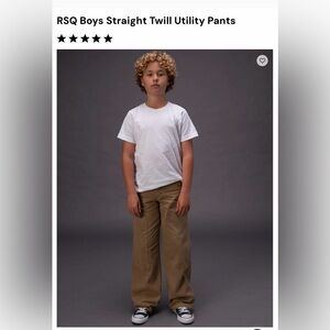 RSQ Boys Straight Twill Utility Pants